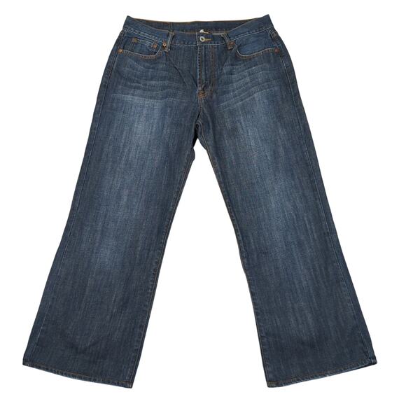 Lucky Brand 181 Relaxed Straight Leg Jeans Dark Wash Men's Size 34 Short Rigid‎ - Picture 1 of 10